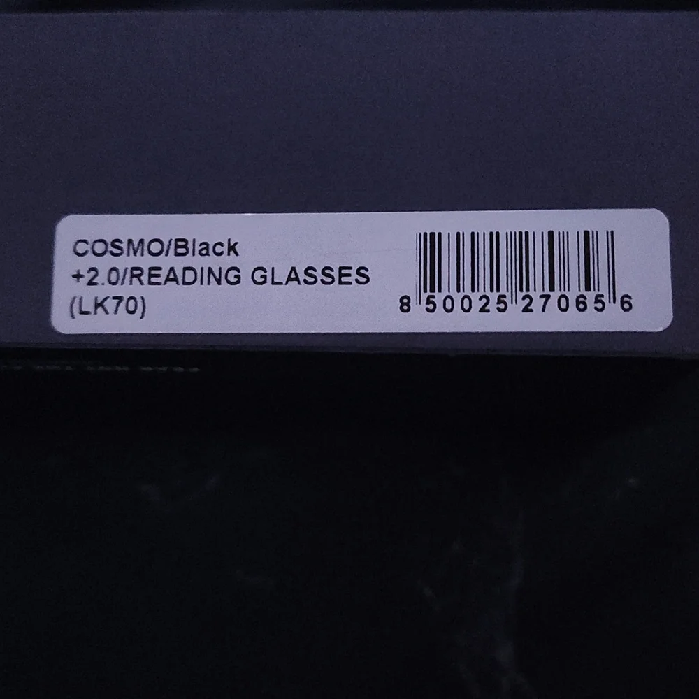 Designer reading glasses, black, Look